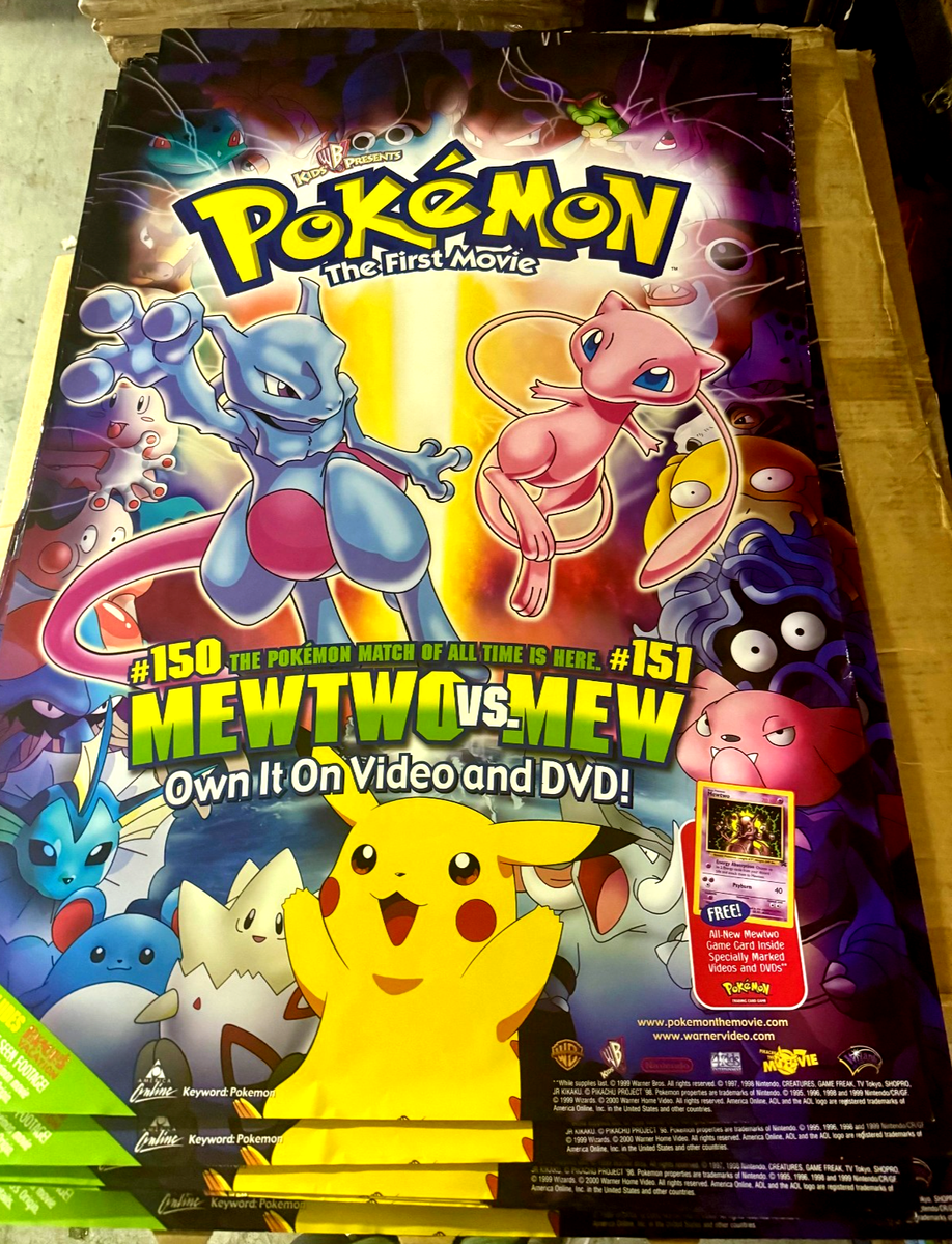 Pokemon The First Movie Video Store Movie Poster 27x40 READ & SEE