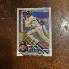 2023 TOPPS CHROME RANDY AROZARENA BLUE WAVE REFRACTOR # /75 Rays
