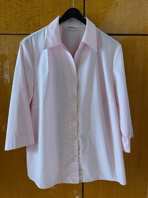 Klassisch-elegante Damenbluse, Hemdblusenkragen, Marke ERFO, rosafarben, Gr. 46