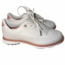 Adidas MC Zoysia Golf Shoes Womens 7.5 White Leather Fringe Boost NWT
