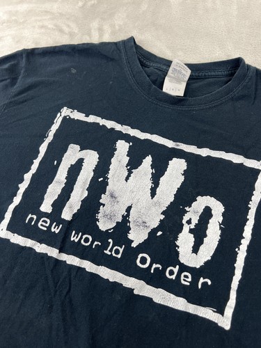 NWO New World Order Shirt Y2K Mens Large Black Wrestling Gildan Graphic Tee