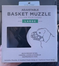 Top-Paw Adjustable Mesh Muzzle Black, Breathable, Large