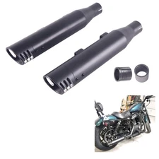 Black 3" Slip on Mufflers Exhaust for Harley Sportster XL 883/1200 2014-2022