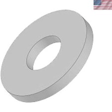 50 Piece Set of 1" Inner Diameter Flat Washers - Alloy Steel, Zinc-Clear Finish