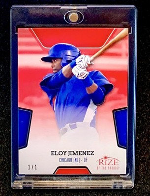 2013 Leaf 1/1 Rize Of The Prodigy Eloy Jimenez Blank Back Rookie