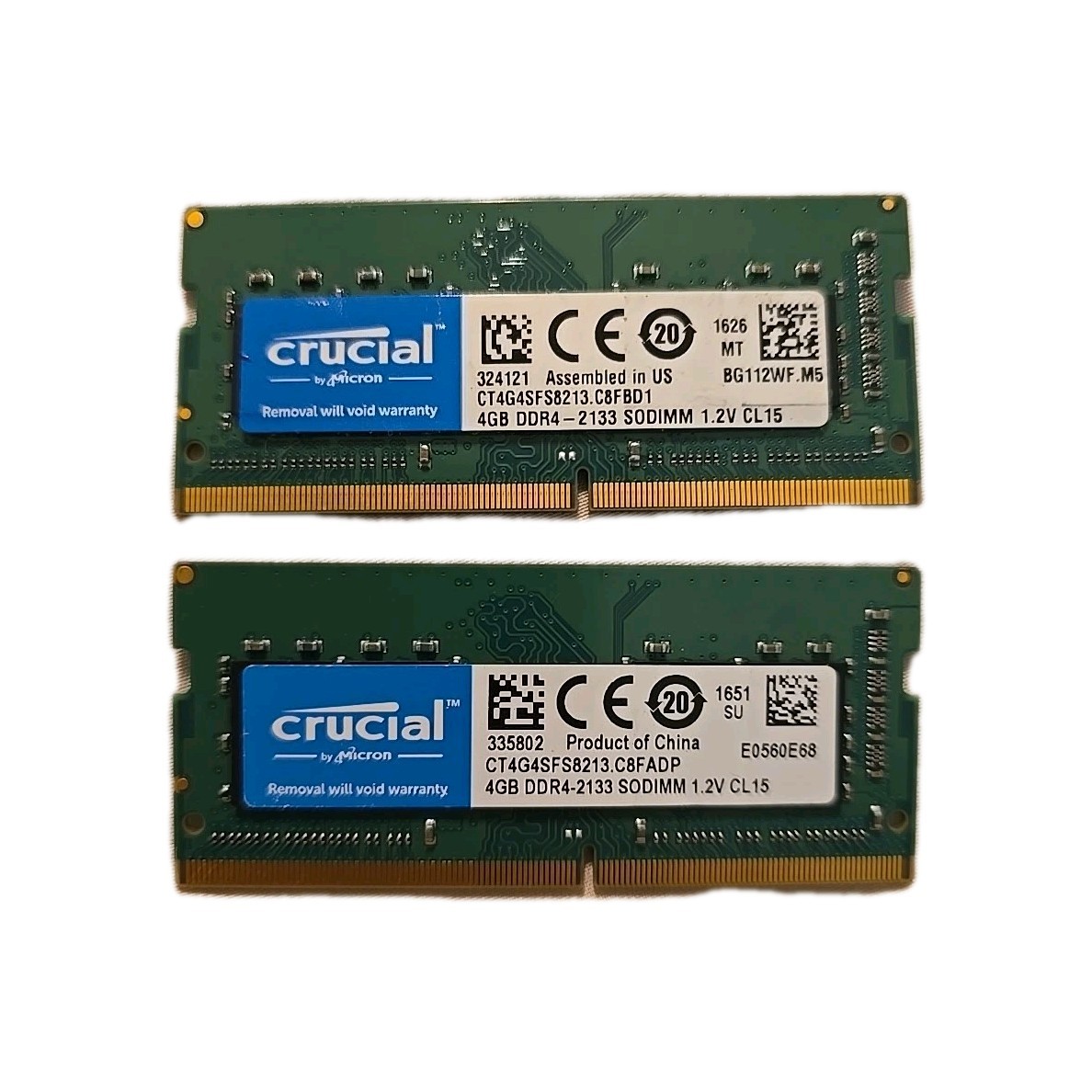 Crucial 4GBx2 DDR4 2133 MHz SODIMM Laptop Memory RAM 1x