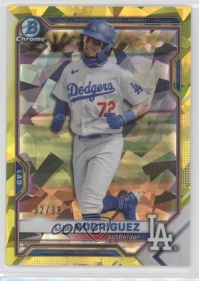 2021 Bowman Chrome Draft Sapphire Yellow 92/99 Luis Rodriguez #BDC-134 0m4r