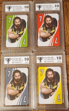 (4) Seth Rollins UNO Card Game  Graded 10   - Look