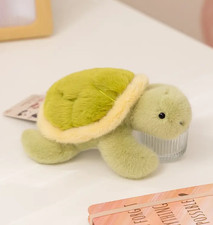 Green Turtle Plush Toy 7" Stuffed Animal Toddler Doll Gift for Kids