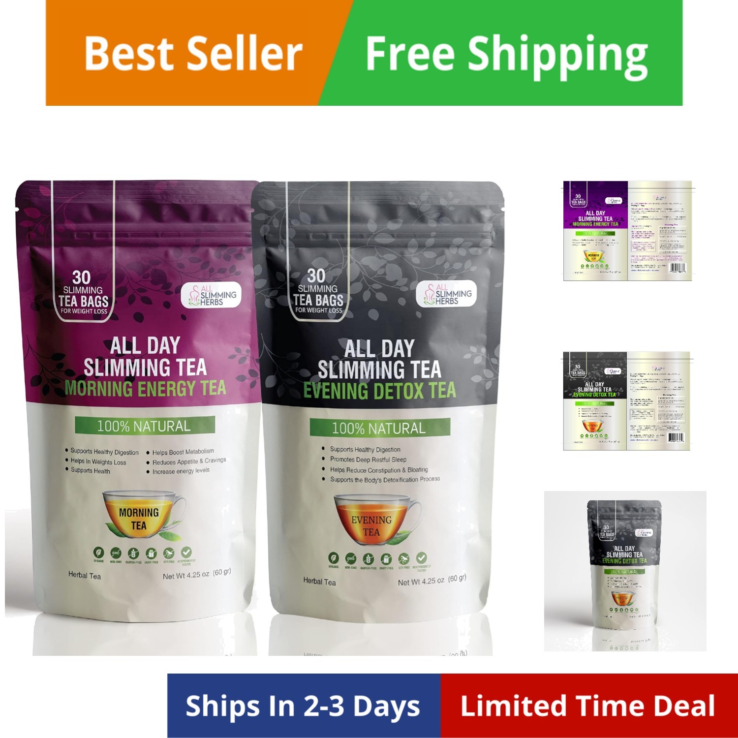 For Weight Loss - All Natural 30 Days Detox Teas That Fl...