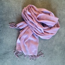 NWOT Adrienne Vittadini Large Pink Scarf with Gold Sparkly Glitter