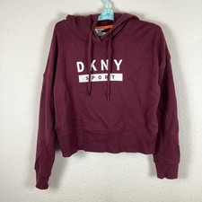 DKNY Sport Womens Sweatshirt Sz S Small Long Sleeve Pullover Hoodie Excellent