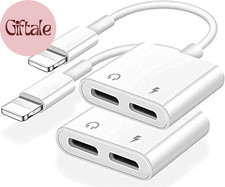  Apple Mfi Certified 2PACK Iphone Lightning to 2 Lightning Adapter, Dual Lightn