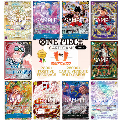 One Piece A Fist of Divine Speed OP-11 ALL PARALLEL Card List OP11 JAP PREORDER