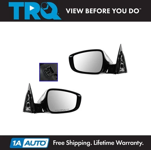 TRQ Power Heated Mirror L Driver R Passenger PAIR for 12-13 Veloster Glass Roof