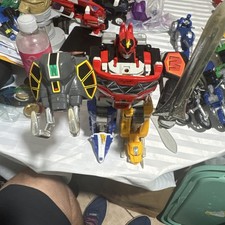 Bandai Power Rangers Megazord Robot Toy Complete Set Multicolor