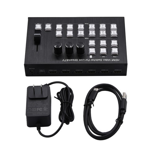 4K Video Switcher HDMI Camera Broadcast Station Controller For live streaming - Afbeelding 9 van 15