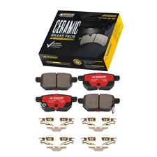 Rear Ceramic Brake Pads w/ Hardware Fit Toyota Corolla Matrix Yaris Scion xB tC、