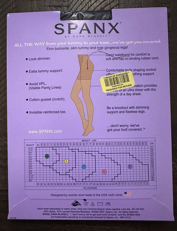 Meia-calça Spanx All The Way Super Control preta tamanho C - Imagem 4 de 4