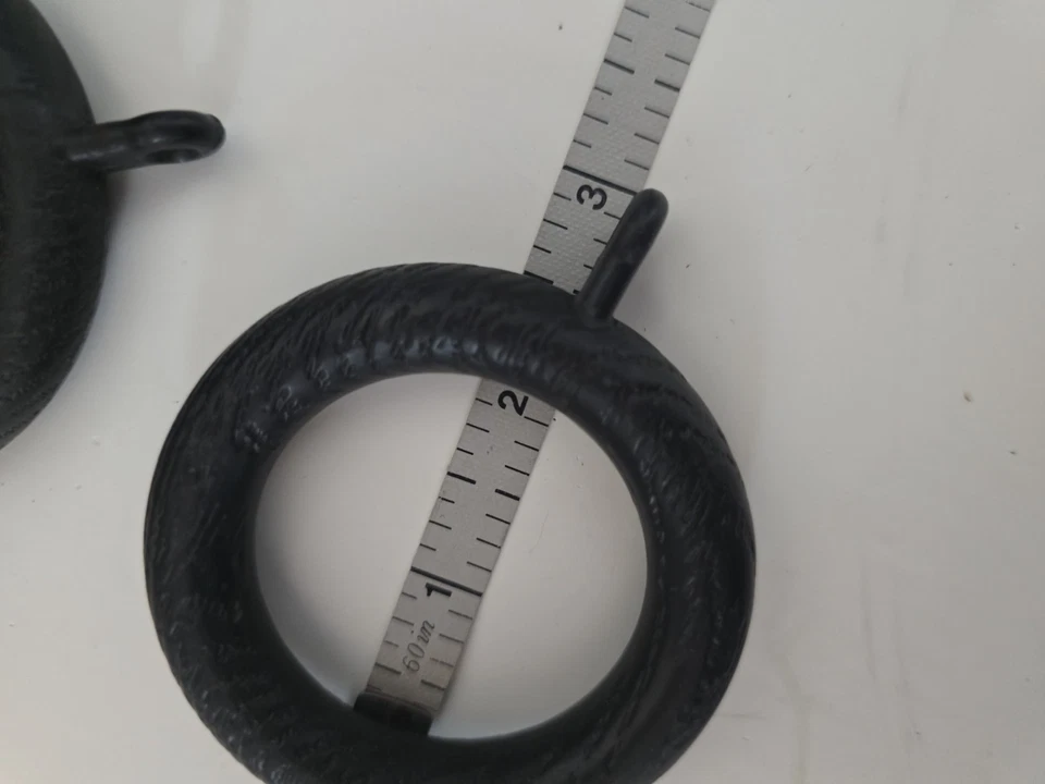 老式人造木纹窗帘环带4英寸钢钩五金/套装32 — 第 3/4 张图片