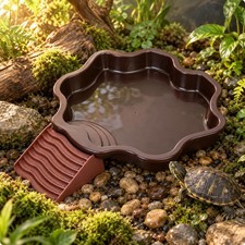 Blumenf&ouml;rmiger Schildkr&ouml;tennapf Mit Rampe, Leicht Zu Reinigendes Wasser- Und