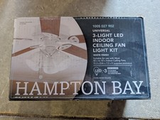 Hampton Bay 3-Light White Ceiling Fan Shades LED Light Kit, 1005 027 902