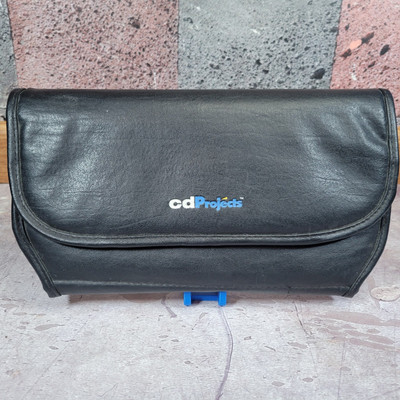 CDProjects Black CD/DVD Storage Case   Holds 20 Discs, Hook and Loop Closure