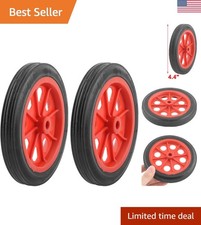 Versatile 2 Pack Replaceable Wheels for Outdoor Shopping Carts - 4.4
