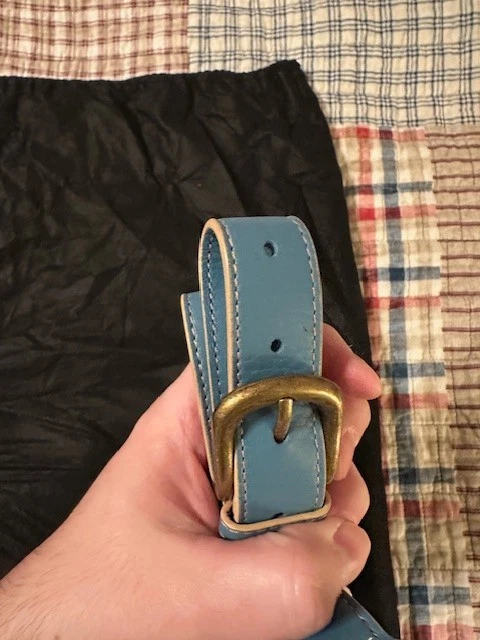 Levenger Medium Turquoise Handbag Pre-Owned - Image 4 of 4