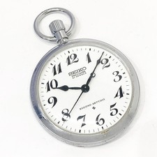 Seiko Precision Pocket Watch 6110 Second Setting 21 j 50 mm Running 6110-0010T