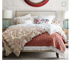 8 PIECE Pottery Barn Queen Duvet set 100% cotton