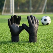 Goalkeeper Gloves Latex Palm Finger Protect Soccer Goal Keeper Training 1 Pair