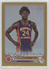 2022 Chrome McDonald's All American Gold Refractor 7/50 Chris Livingston #51 n0c