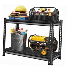 40" W Garage Shelving Heavy Duty, 900 Lbs Loads Garage 40"W×18"D×36"H Black