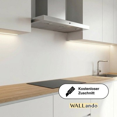WALLando Premium Küchenrückwand, individueller Größenzuschnitt - Weiß