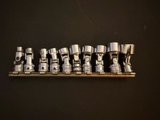 Snap On 10 Piece Metric 14 Chrome Swivel Socket Set -6-15 - Tmusm - 6 Point Snap On 10 Piece Metric 14 Chrome Swivel Socket Set -6-15 - Tmusm - 6 Point