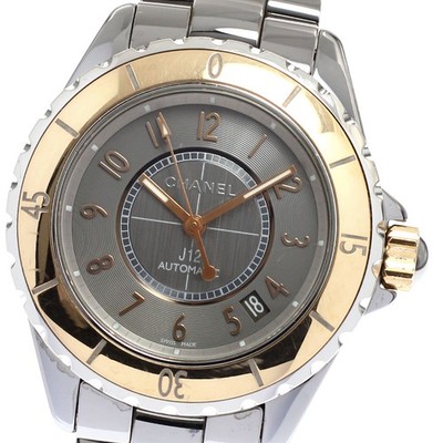 CHANEL J12 Chromatic Beige Gold H4185 Date gray Dial Automatic Men's_919624