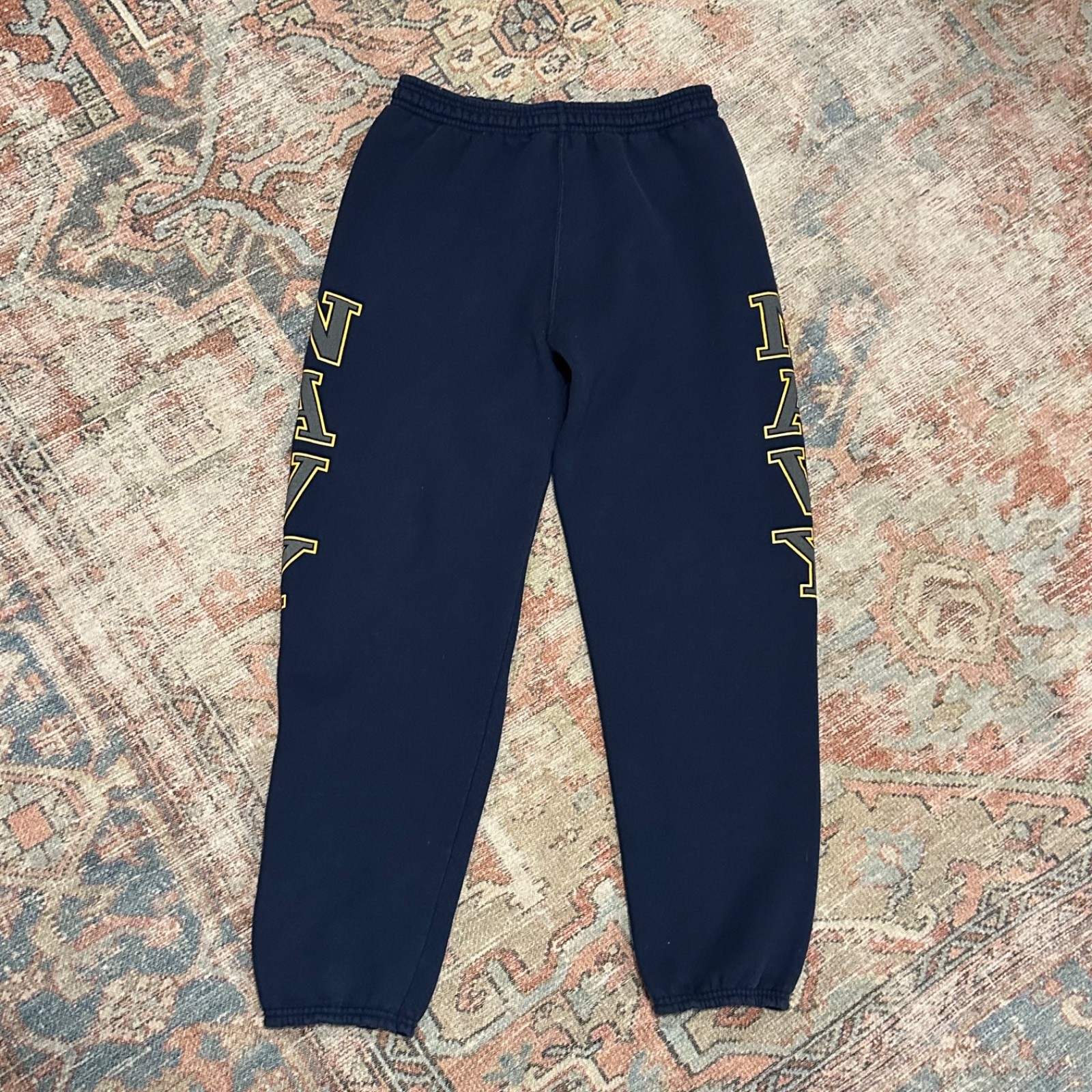VTG U.S NAVY AUTHENTIC MILITARY SWEATPANTS reflectively -BLUE MED Made in USA