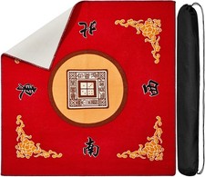 Mahjong Mat with Bag, Anti Slip Noise Reduction Table Cover Board Game Mat Mahj