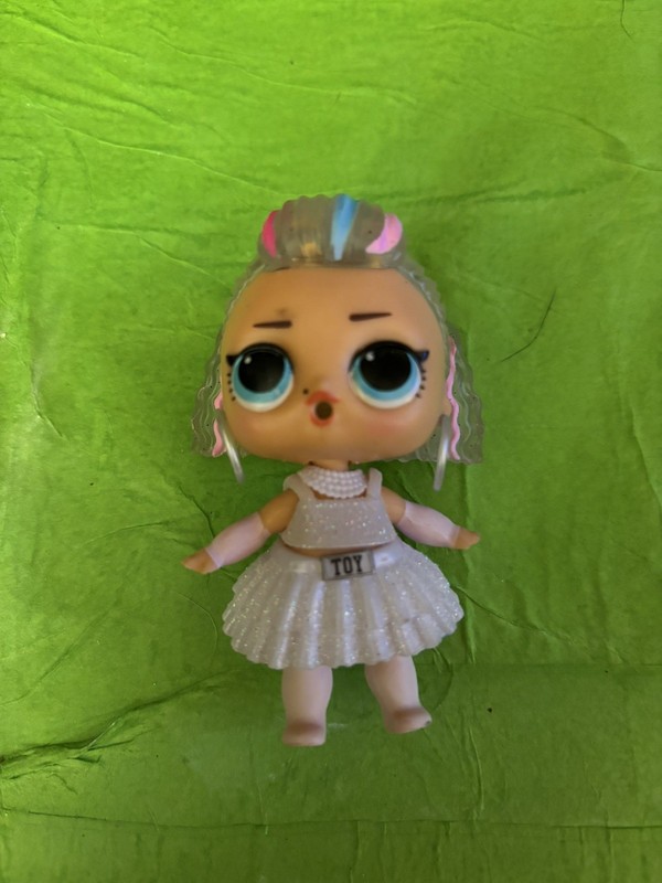 LOL Surprise Madonna  3 inch Doll with TOY on Skirt. Multi Colored Hair