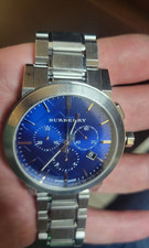 Burberry BU9363 Swiss Made Chronograph Blue Dial Sapphire Crystal Men's Watch