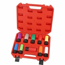 10PCS 1/2" DR. WHEEL NUT IMPACT SOCKET SET WITH PROTECTIVE SLEEVES