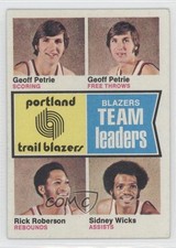 1974-75 Topps Geoff Petrie Rick Roberson Sidney Wicks #96 2f5