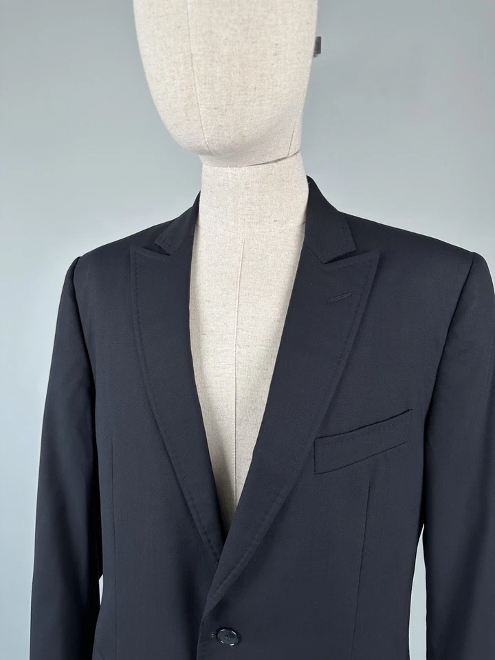 Traje Blazer Chaqueta DOLCE & GABBANA Azul Marino/Azul Lana Talla 50 Foto 3 de 4