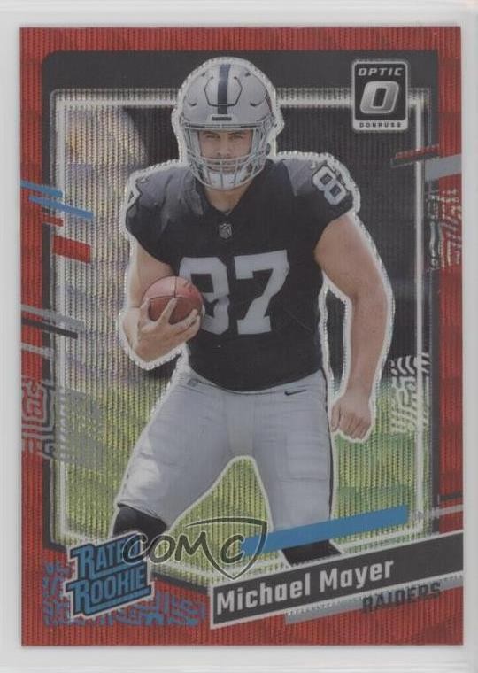 2023 Donruss Rated Optic Preview Red Wave Prizm Michael Mayer Rookie RC 1i5t