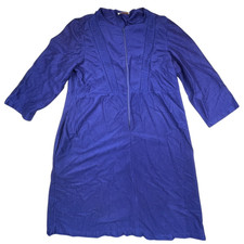 Vintage SEARS At Home Wear Vintage House Coat Blue Robe Gown Size MEDIUM
