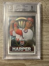 2011 Bowman Chrome Bryce Harper Retail Exclusive Silver RC rookie card BGS 9. rookie card picture