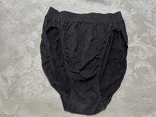 NWT Vtg BALI 2503 Patterned Wide Waistband Hi-Cut Sz 8/9 Black Panties 403