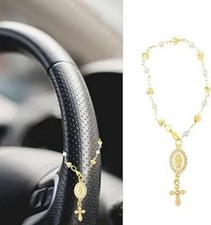Religious Catholic Car Rosary Charm for Rearview Mirror Steering Whee Color: B