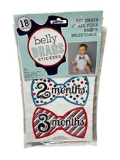 Belly Brags Stickers For Boy Age and Milestone Photo Op Bowtie Stickers New